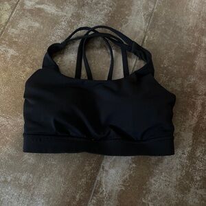 Women's Black Lululemon Strappy Sports Bra size 4